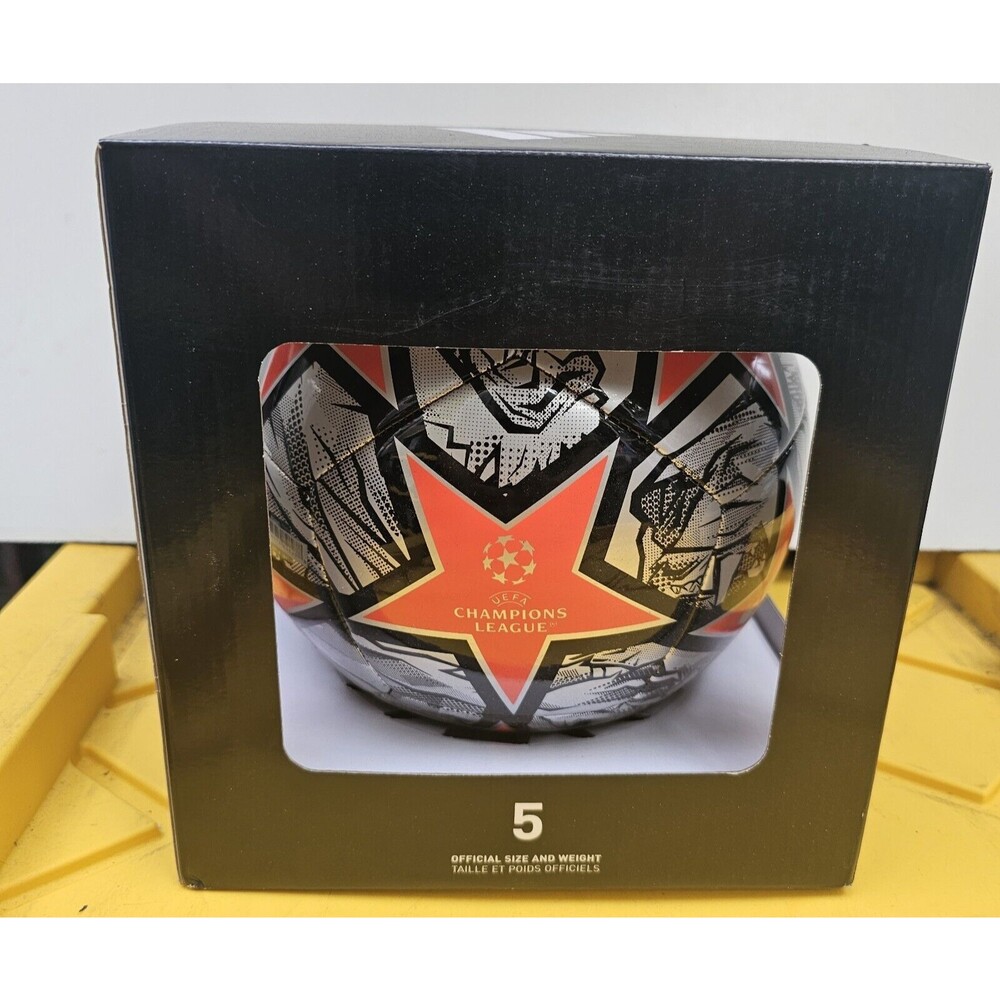 Soccer Adidas UCL UEFA Champions League Club Ball Red SILVER  Official Size 5
